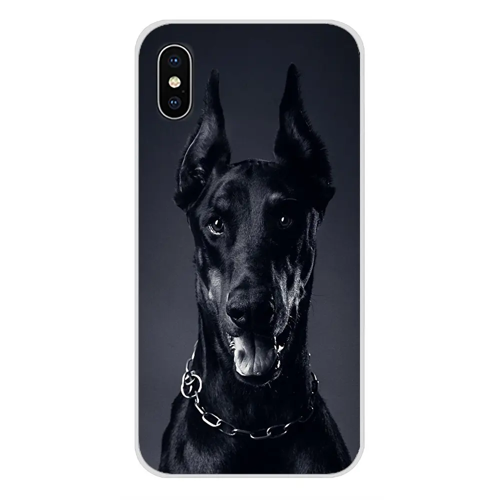 Прозрачный мягкий чехол Doberman Pinscher для Samsung Galaxy S3 S4 S5 Mini S6 S7 Edge S8 S9 S10 Lite Plus Note 4 5 8