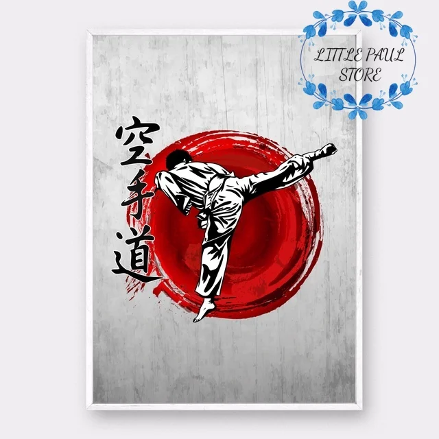 Judo and Jujitsu плакат на холсте для карате кэндо японский стиль настенный картины