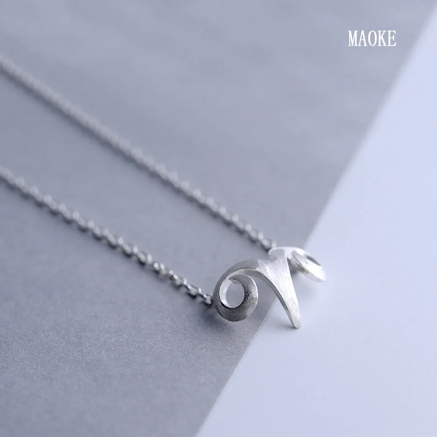 

S925 Sterling SV Horn Cute Forest Extension Chain Short Necklace for Women's Fashion Gifts