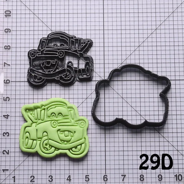 Мультфильм автомобиль серии форма формочки для печенья набор на заказ 3D печатные формы для печенья Форма-резак для украшения торта инструменты формы для печенья - Цвет: N6091 6 inch