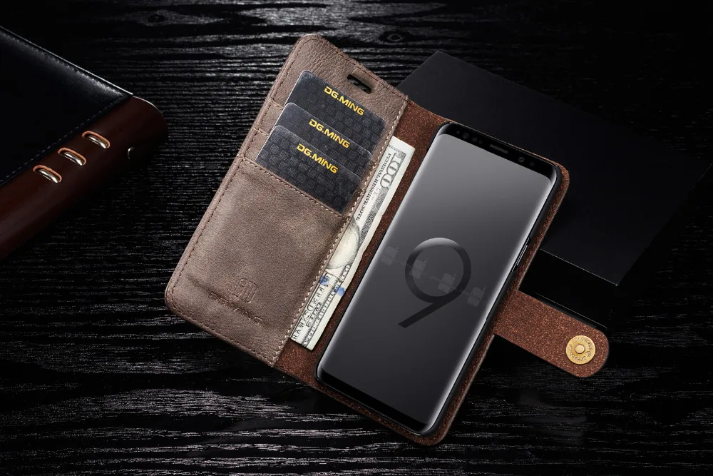 DG. MING кожаный чехол для Fundas samsung Galaxy S9 чехол для Coque samsung S9 Plus чехол S9 Чехол Флип Бумажник чехол для телефона s shell