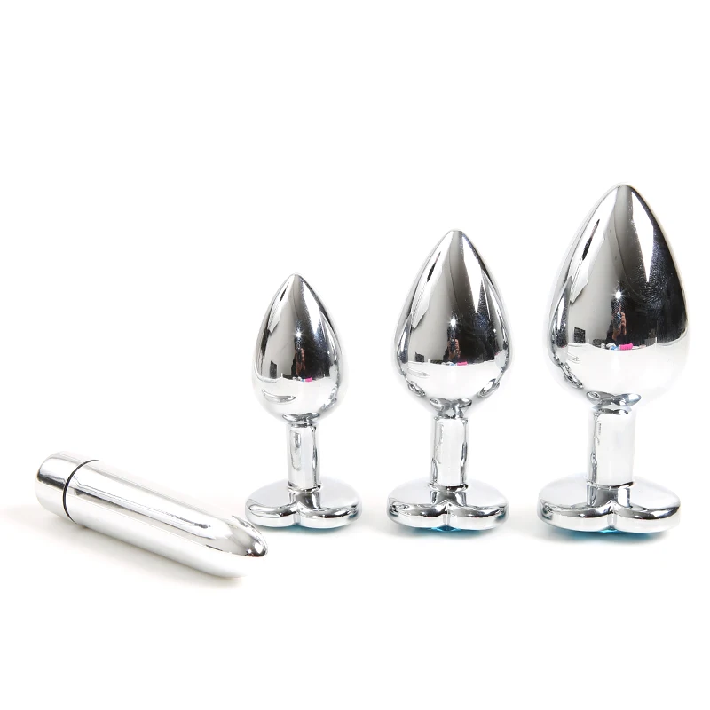 Анальная пробка в форме сердца алмазная гладкая унисекс покрытая ювелирных