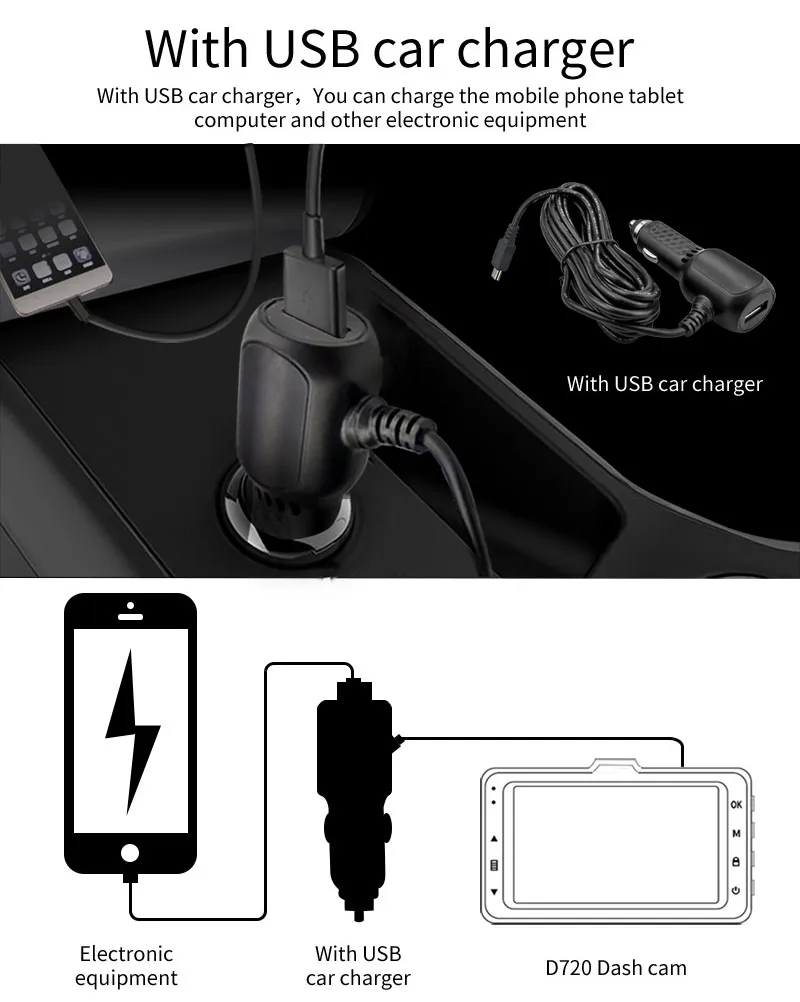 Micro mini USB Автомобильное зарядное устройство адаптер с 3,5 м зарядным кабелем с дополнительным usb-портом 5 в 2A кабель для зарядки для автомобиля dvr Dash Cam