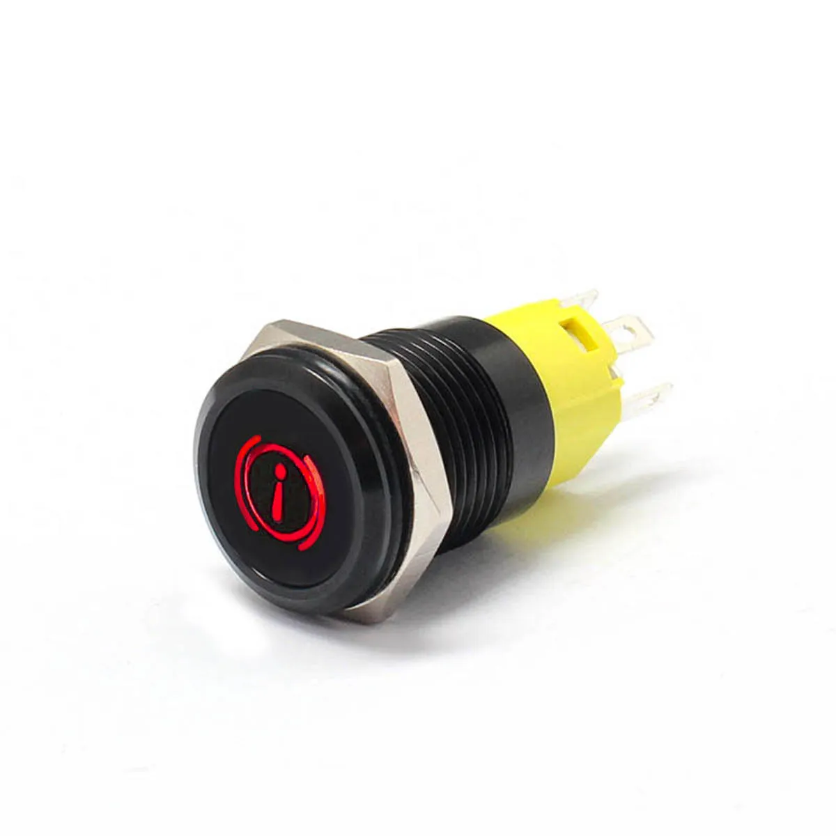 latching 12V 19 мм светодиодный индикатор светильник лампа приборной панели Панель Предупреждение светильник металлический кнопочный переключатель Выключатель без фиксации ВКЛ/ВЫКЛ для автомобиля яхта корабль - Цвет: latching