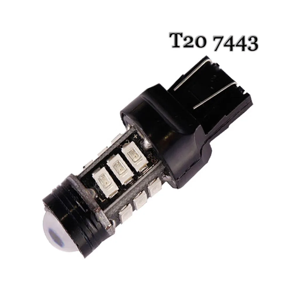 4 шт. T20 7440 7443 12 SMD 5630 + 1 5 Вт Eagle eye объектив авто светодиодный стоп-сигнал