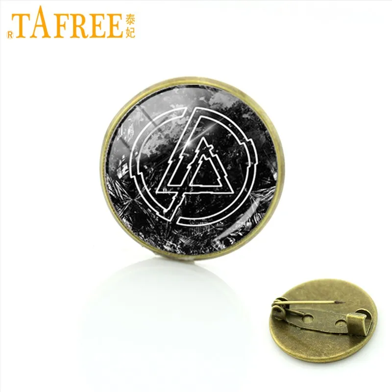 TAFREE, Винтажная брошь Linkin Park, полосы, логотип, булавки, Честер Беннингтон, группа, античная бронза, покрытая, для мужчин и женщин,, ювелирное изделие LK04 - Окраска металла: LK02