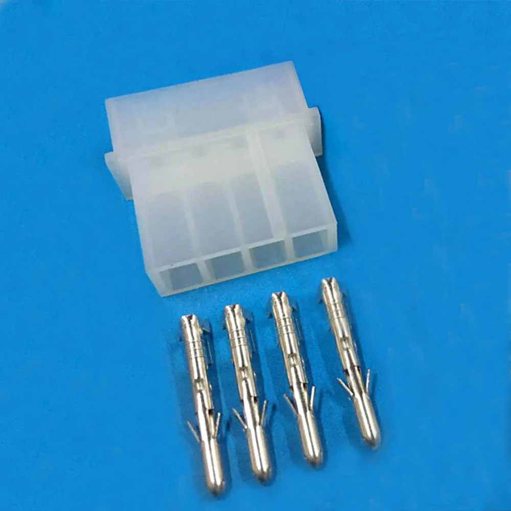 1 комплект 5 08mm 4 штифта белый прозрачный нейлоновый мужской разъем с терминалом