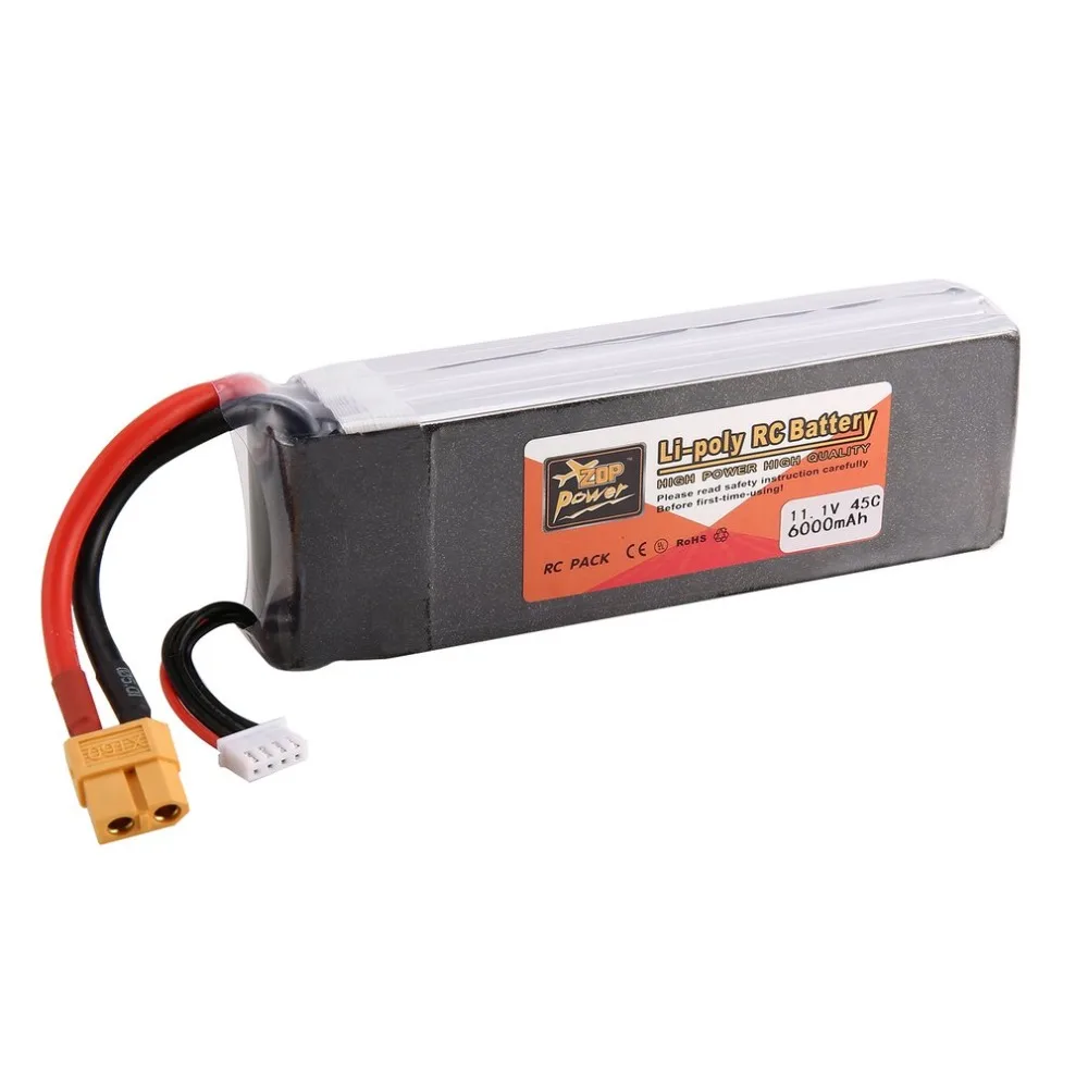 ZOP Power 11.1V 5000mAh 60C 45C 3S 1P Lipo Battery XT60 Plug Rechargeable for RC Racing Drone Quadcopter Helicopter Car Boat | Игрушки и