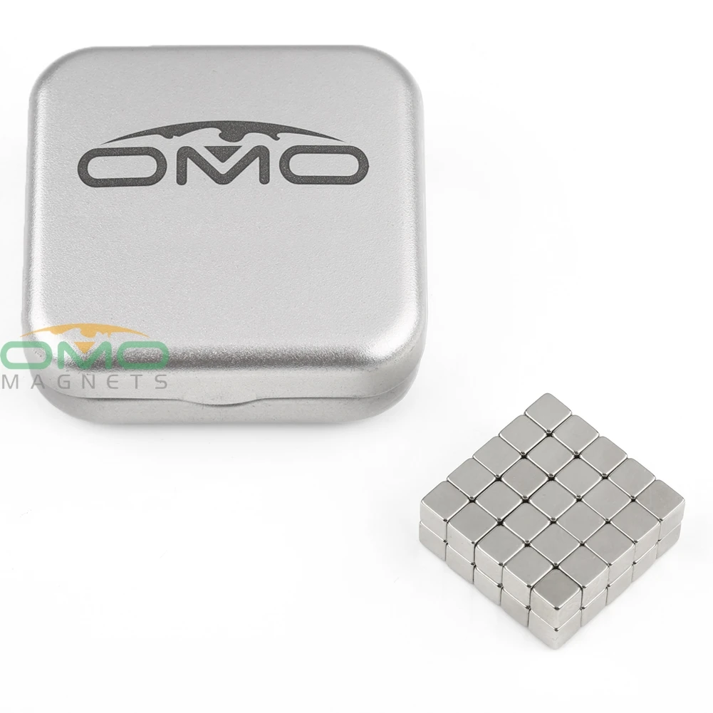 OMO Magnetics 50 шт. супер сильные блочные кубовидные Магниты редкоземельные неодимовые