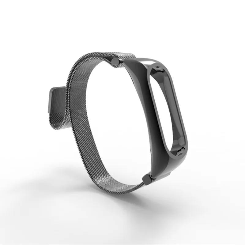 Металлический ремешок Mi Band 2 для смарт-браслета Xiaomi Ремешок на запястье Miband черный серебряный розовое золото.
