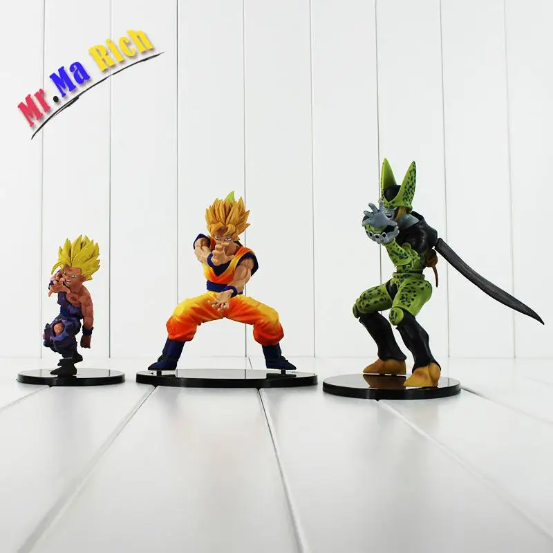 3 Pz/lotto 12 17 см мяч Z Drammatica Vetrina Super Saiyan Son Goku Gohan Pvc фигурка Modello Di Cellulare Giocattoli|dragon ball|dragon