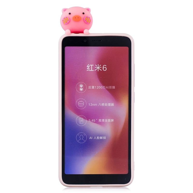 Чехол для Xiaomi Redmi 6A, чехол для Xiaomi Redmi 6, чехол с 3D милой пандой, единорогом, Свинкой, силиконовый чехол для телефона, чехол для Xiaomi Redmi 6A Redmi6