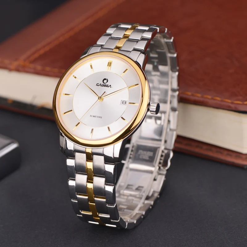 

Reloj Hombre CASIMA Brand Fashion Gold Business Watch Man Luxury Waterproof Calendar Dress Quartz Wristwatches Relogio Masculino