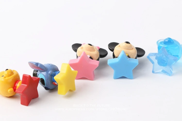 Disney Микки Маус Стич Винни Пух 5 шт./компл. 3 см экшн фигурка позы Статуэтка модели