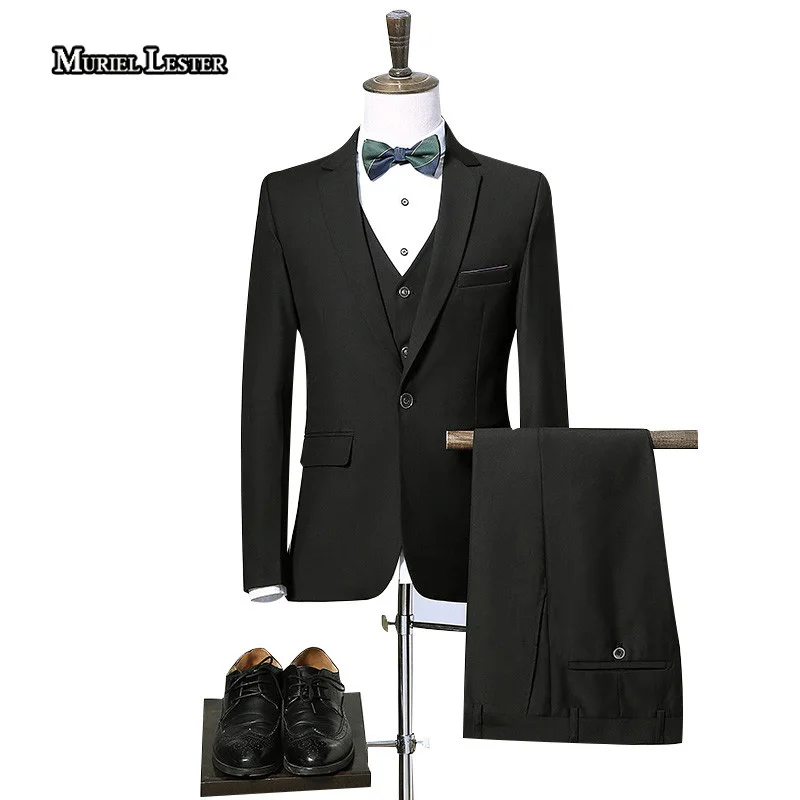 Мюриэль Лестер смокинг костюмы мужчин 2017 trajes de hombre Нарядные Костюмы для свадьбы