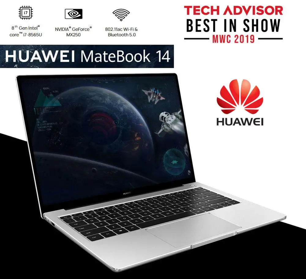 2019 новейший ноутбук huawei MateBook 14 дюймов с OneHop чтобы поделиться телефоном 2160x1440
