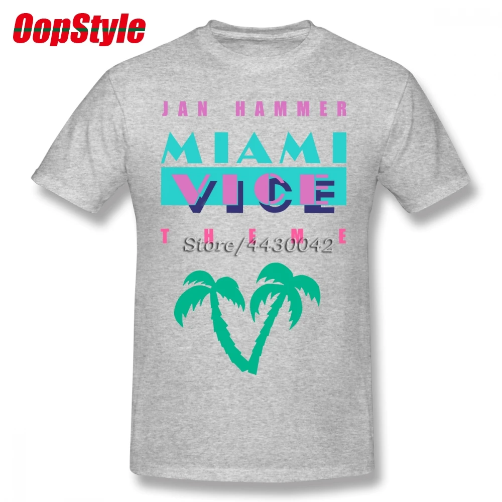 Футболка для мужчин Miami Vice TV Show хлопковая больших размеров 4XL 5XL 6XL Camiseta | Мужская