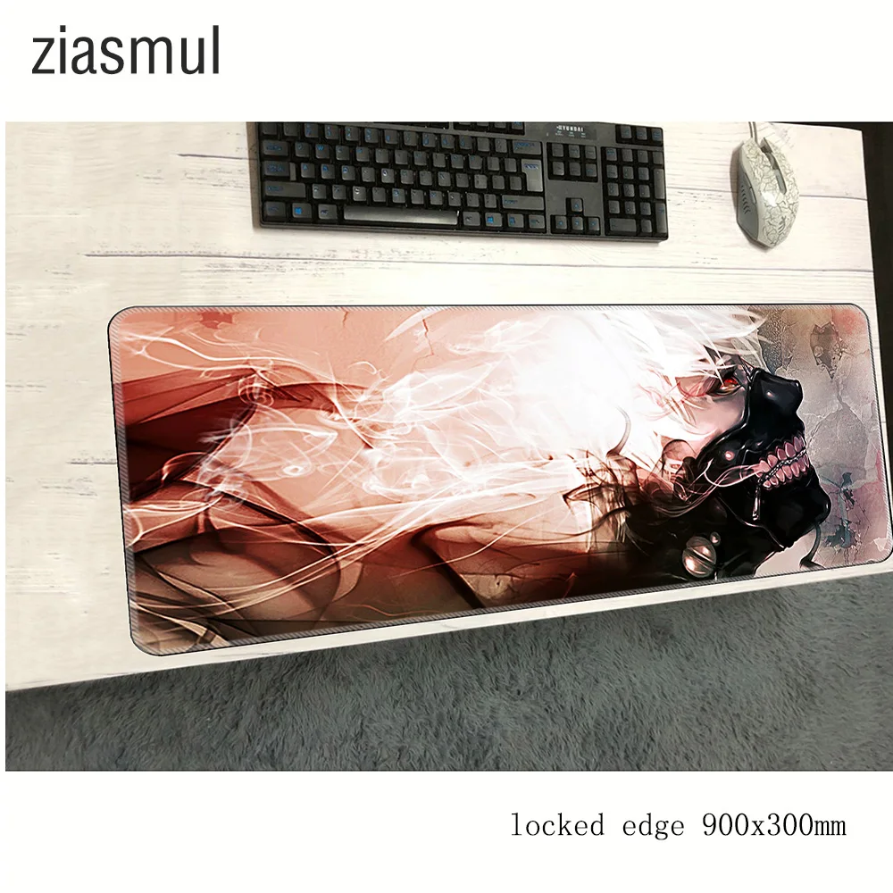 Ziasmul одежда с надписью «Tokyo Ghoul коврик для мыши 900x300x3 мм коврик мышь Notbook коврик для компьютерной очаровательны игровой коврик геймер клавиатура Коврик для мыши