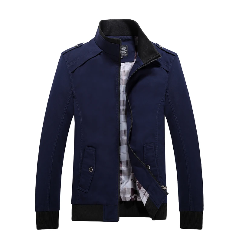 Куртка мужская с воротником-стойкой хлопок приталенный силуэт вареная