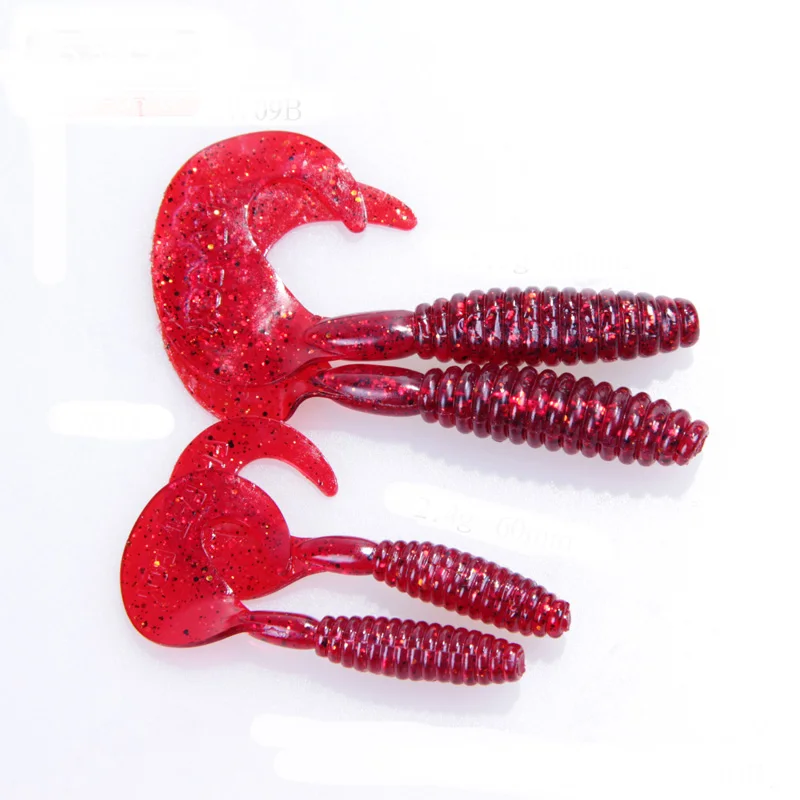 Приманка рыболовная мягкая в виде червя 6/8/11 см|head visor|head winelures for shad fishing |