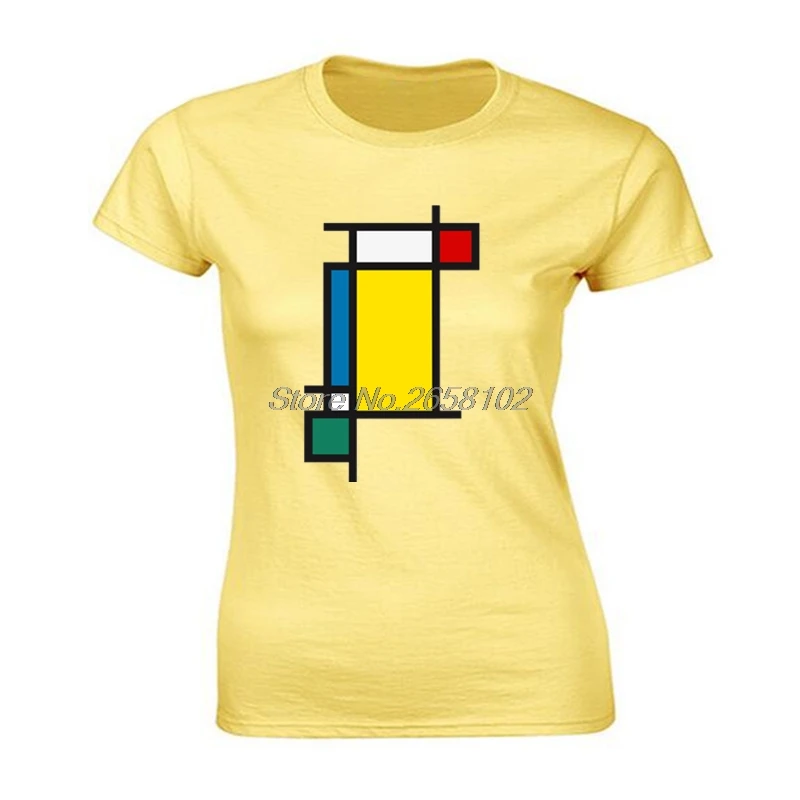 Футболка Mondrian женская с круглым вырезом хлопок короткий рукав топ