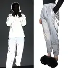 Штаны унисекс, женские танцевальные, светоотражасветильник, однотонные, для бега