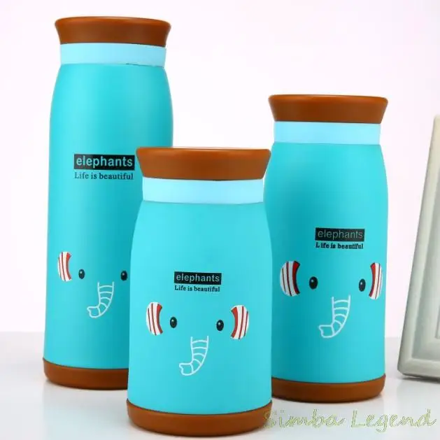 Stainless Steel Vacuum flask Rabbit Elephants Lions Mug Cup Cold Tatu For Man Women Child cup | Дом и сад