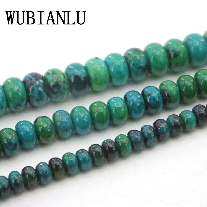 WUBIANLU Новый 4681012 14 мм Азурит хризоколла Малахит Ясперс Loose бусы для изготовления