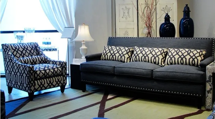 Уникальный дизайнер современный стиль льняная бархатная ткань/ткань гостиная