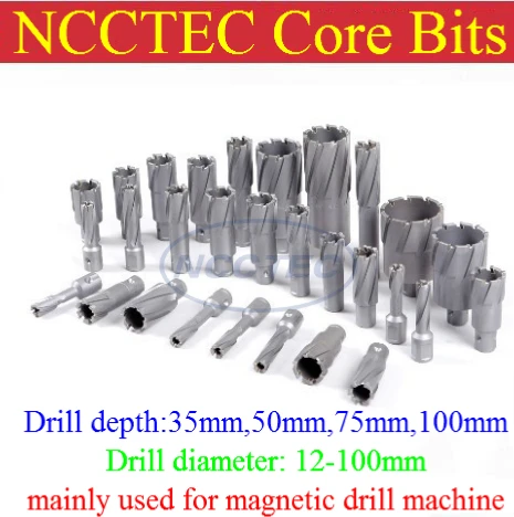 [1.4'' 35mm drill depth] 26mm 27mm 28mm 29mm 30mm diameter Tungsten carbide drills bits for magnetic drill machine FREE shipping