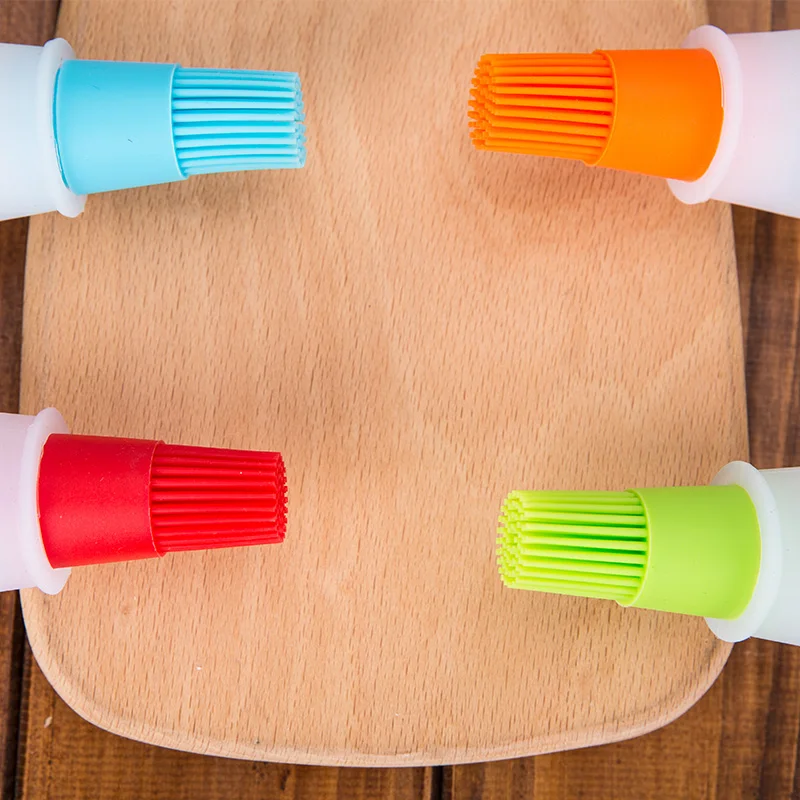 1 шт. портативная кухонная силиконовая бутылка для масла с кистью торта барбекю