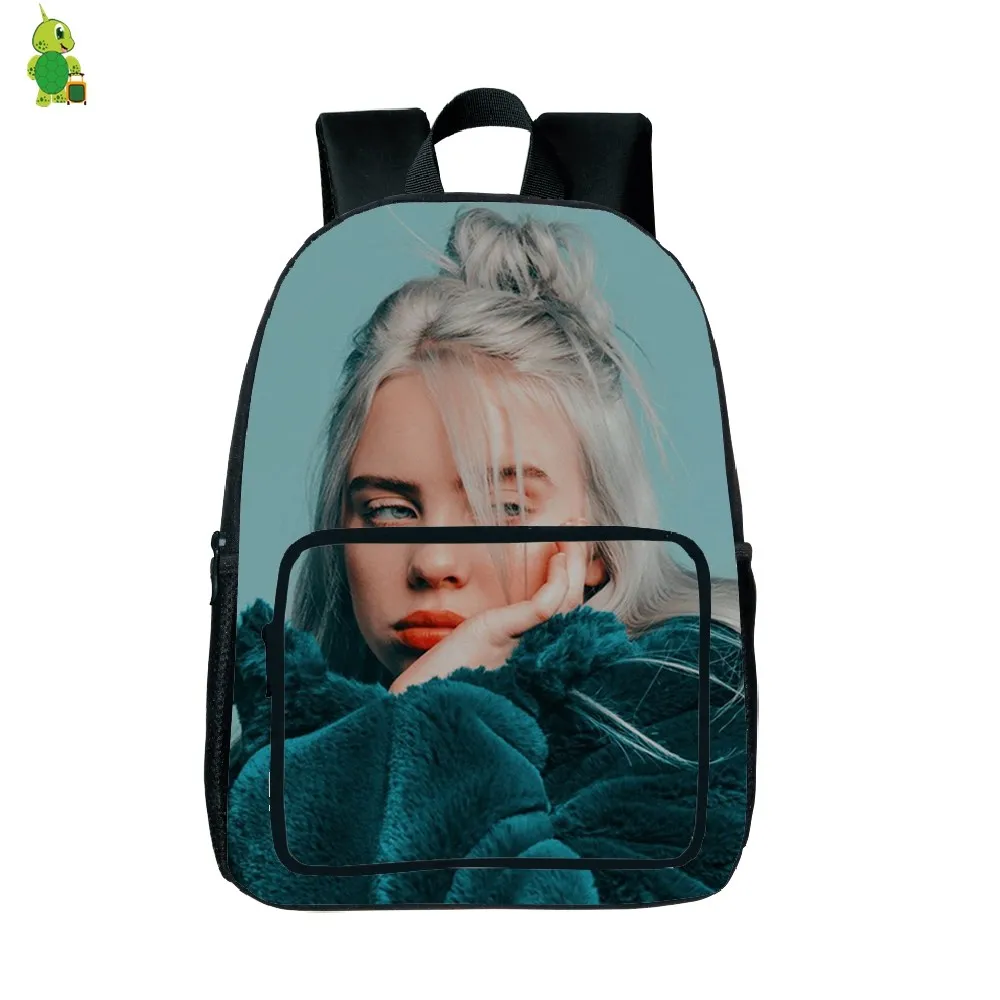 Billie Eilish рюкзак с принтом рок-звезды, школьный рюкзак для подростков, женщин, мужчин, повседневный рюкзак, модная дорожная сумка, водонепроницаемая сумка, подарок для вентилятора - Цвет: 17