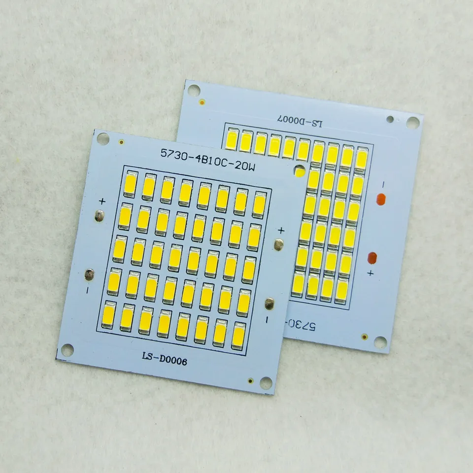 Полноцветные SMD 5730 светодиодный PCB потолочные светильник пластина для лампы 20 Вт 2000lm DC20-39V 600mA SMD cob алюминиевая ручка с пластинчатым основанием борад для Точечный светильник