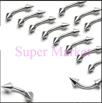 

Eyebrow Rings 316L surgical steel Different Size Fashion Body Piercing Earring Stud Nose Lip Belly Bar 200pcs/lot Free Shipping