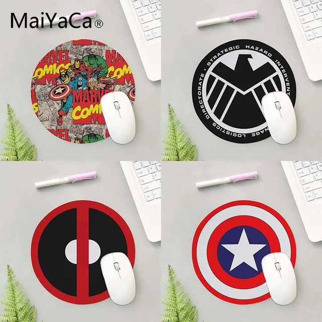 MaiYaCa Marvel Comics Капитан Америка щит коврик для мыши 200 мм 2 Натуральный каучуковый