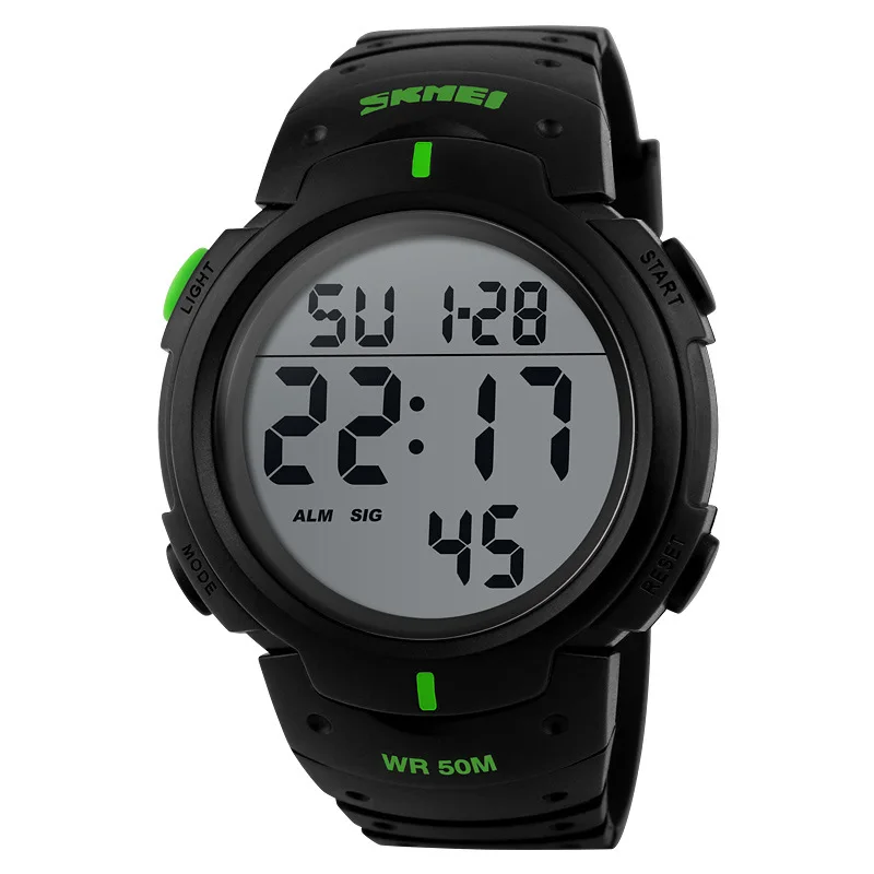 Light green Топ бренд G Стиль Шок цифровые часы мужские спортивные военные часы погружение плавание 50 м водонепроницаемые наручные электронные часы светодиодный Reloj - Цвет: Light green