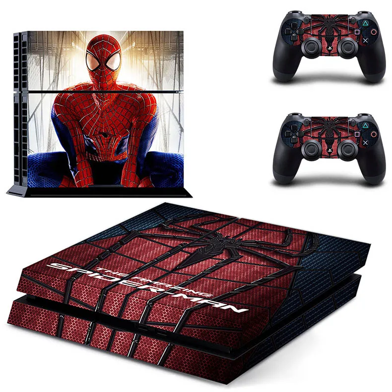 DPTM2372 Наклейка для PS4 с изображением Человека-паука s Vinilo PS 4, игровая станция 4 Pegatina для sony playstation 4, консоль и два контроллера - Цвет: DPTM2372