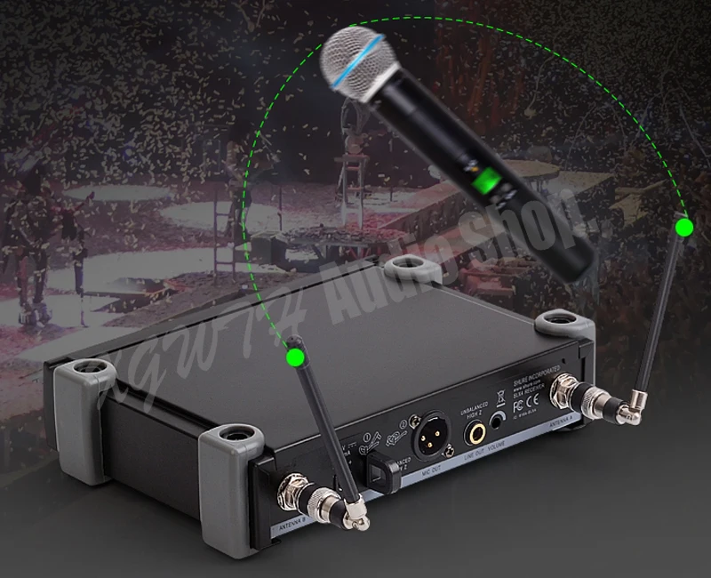 SLX24 SLX14 BETA58A DJ UHF Беспроводная микрофонная система с супер кардиоидным портативным корпусом нагрудный петличный микрофон наушники караоке микрофон
