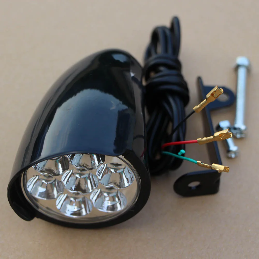 Электрический велосипедный светодиодный светильник 36 В 48 водонепроницаемый