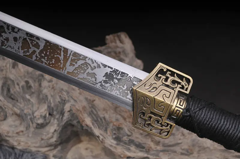 Китайский меч династии Хань ручной работы 1060 углеродистая сталь полный Tang лезвие