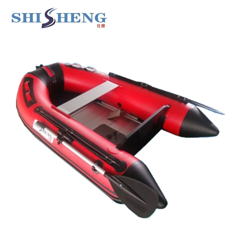 

2018 popular China inflatable folding aluminum floor boat/inflatable pvc boat