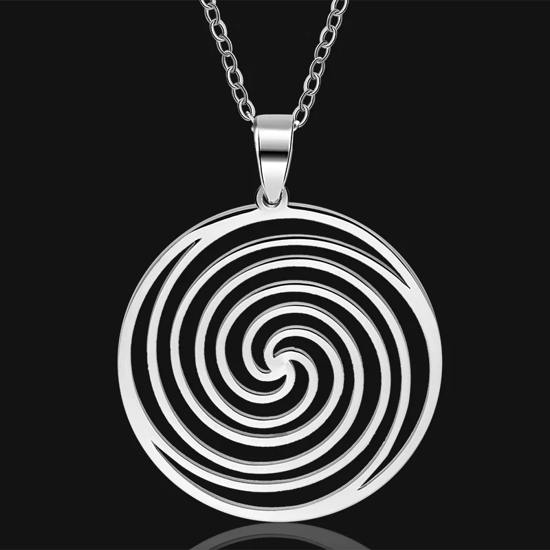 Женская спиральная Подвеска из нержавеющей стали Sigil Helix ожерелья с цепочкой 60