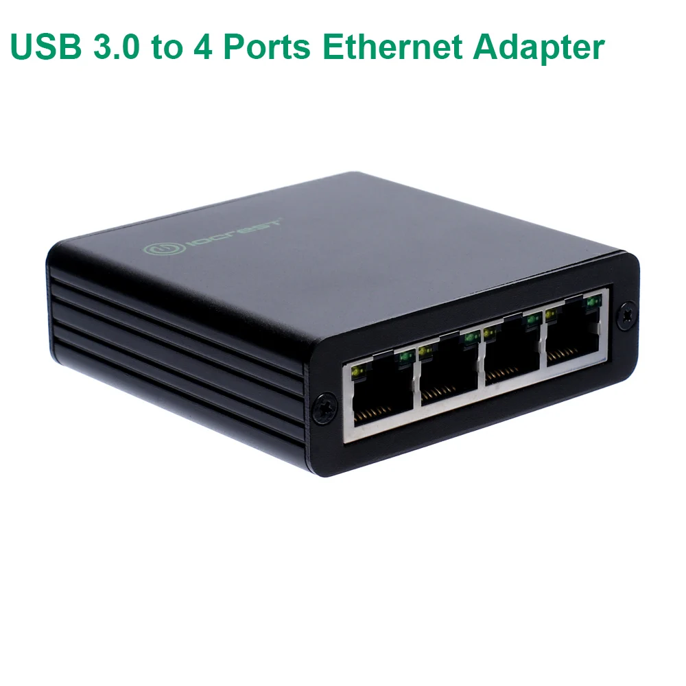 USB3.0 to 4 Ports 10/100/1000M ethernet controller adapter usb ports rj45 gigabit external nic network RTL8153 chip | Безопасность и