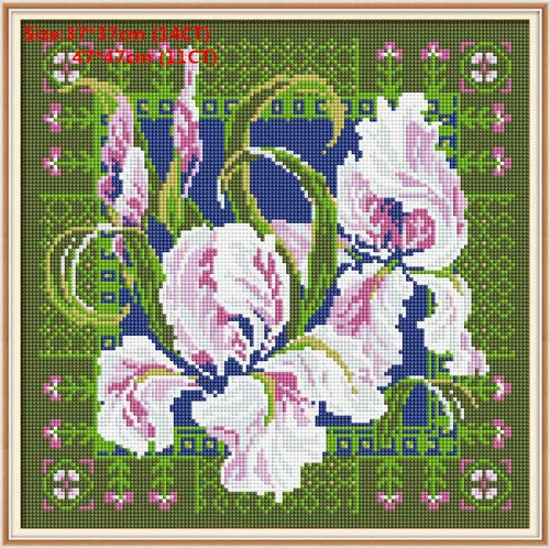 Orchids(8) Китайская вышивка крестиком подушка вышивка крестиком цветок водорастворимый холст напечатанный холст картина Joy Sunday Счетный крест Diy - Цвет: Orchids(8)