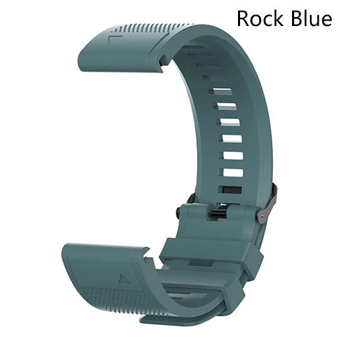 ECSEM watch band для Garmin Fenix 5S/fenix 5S plus браслет силиконовый ремешок quickfit band 20 мм - Цвет: Rock blue