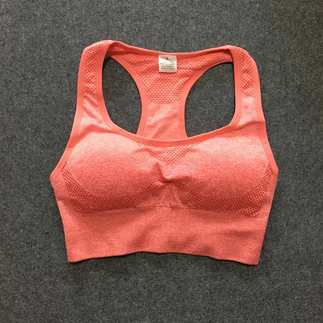 Orange Bra 2 шт., бесшовный комплект для йоги с эффектом омбре, комплекты для спортзала, женская одежда для спортзала, спортивный бюстгальтер+ леггинсы, Женская Спортивная одежда для спортзала, Женский костюм для фитнеса - Цвет: Orange Bra