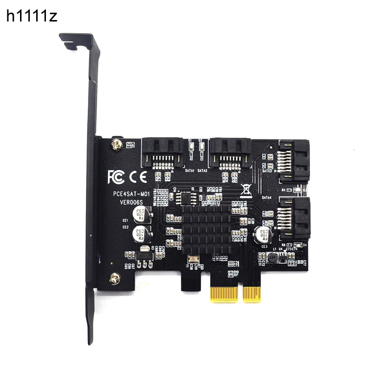 PCI e SATA 3 0 4 Порты расширения карты контроллера 6G SATA3.0 адаптер Express Marvell 88SE9215 чип для