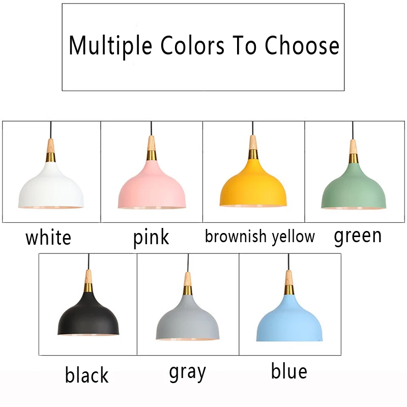 Nordic Restaurant droplight E27 Kitchen Lighting Pendant Lights Modern Wood Light fixtures |