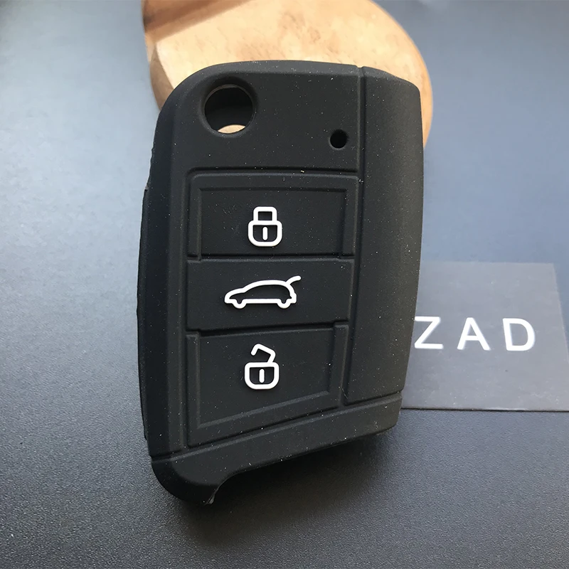 ZAD Силиконовый Брелок Защитный чехол для VW Polo golf7 MK7 для Skoda Octavia combi A7 для SEAT Leon Ibiza CUPTRA 3 кнопки