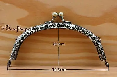 Сумка-кошелек в металлической оправе Прошитый кошелек с застежкой 12 5 см x 6